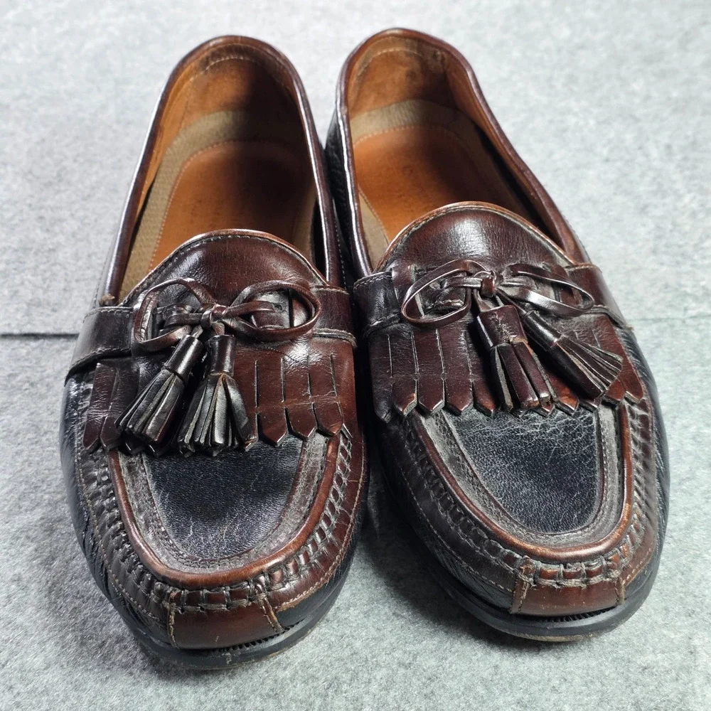 Johnston & Murphy Aragon II Kiltie Tassel Loafers 9.5 M Black Mahogany 20-552
